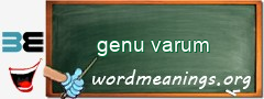 WordMeaning blackboard for genu varum
